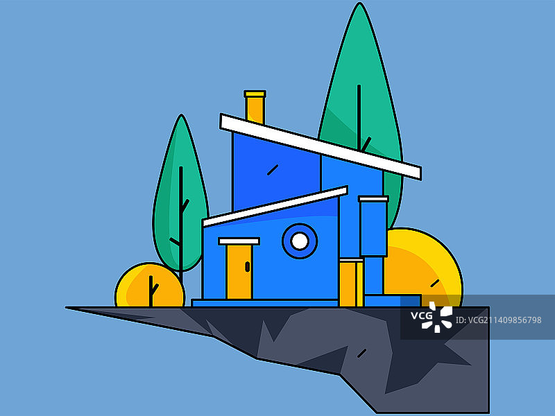 屋子建筑矢量概念运营插画图片素材