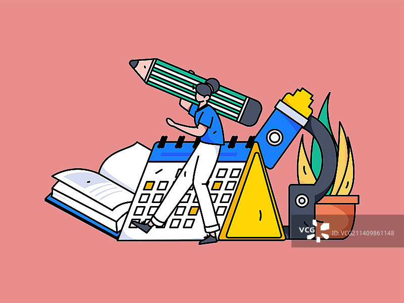 通过网课远程进行在线教育扁平矢量概念运营插画图片素材