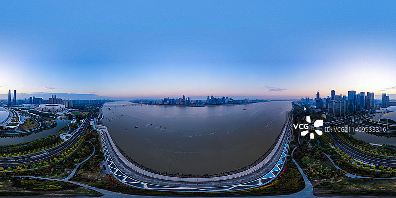 钱江新城360全景图片素材