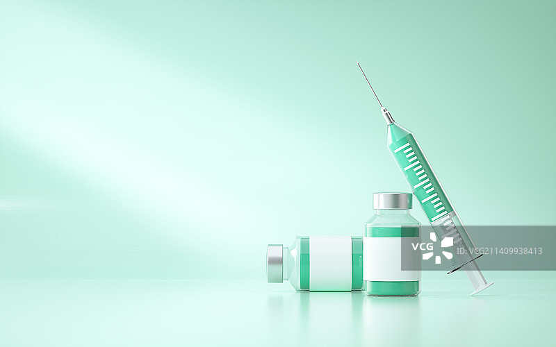 医疗疫苗和注射器图片素材