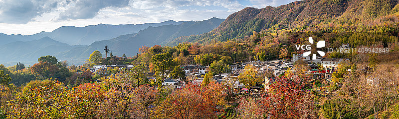 塔川秋色图片素材