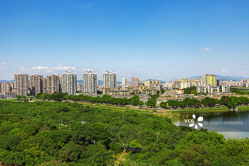 广州市从化区流溪河城市风光图片素材