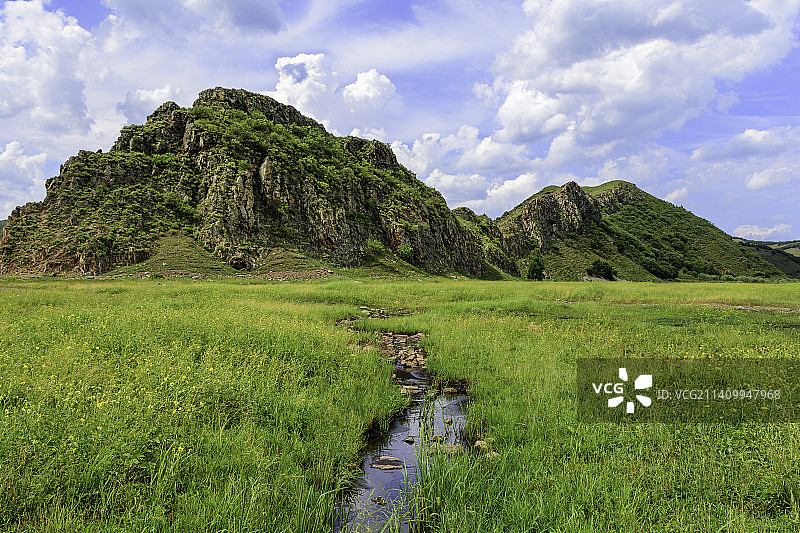 呼伦贝尔扎兰屯市浩饶山图片素材