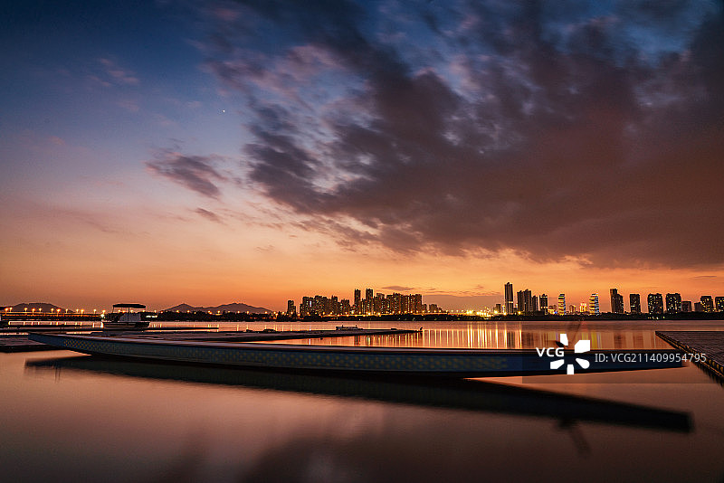 厦门集美区黄昏图片素材