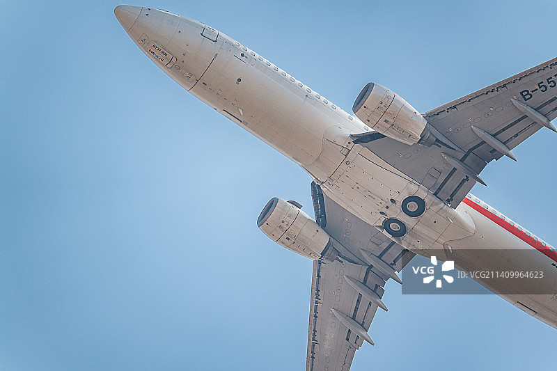 波音737-800客机局部特写图片素材
