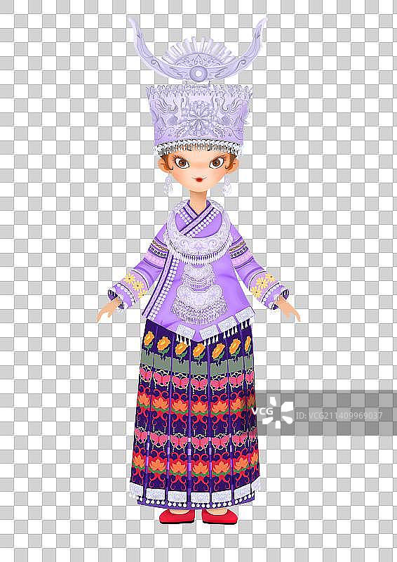 卡通民族系列苗族图片素材