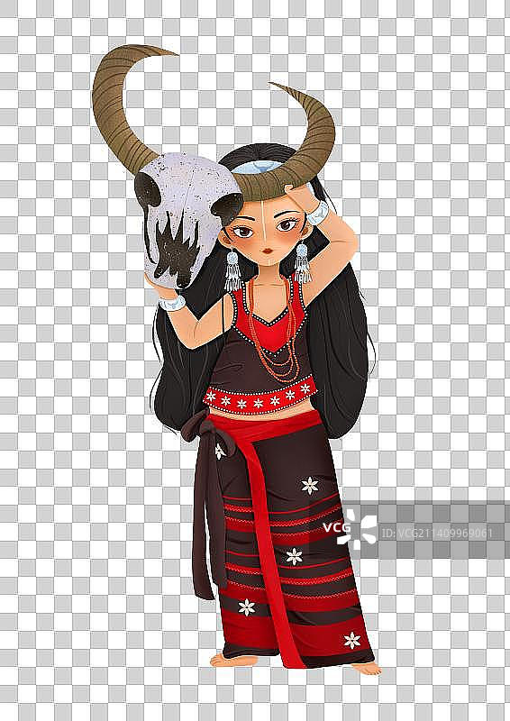 卡通民族系列佤族图片素材
