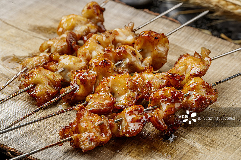 锦州烧烤炭烤鸡脆骨图片素材