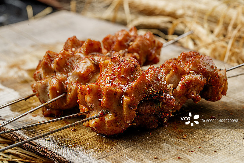 锦州烧烤炭烤羊宝（羊蛋）图片素材