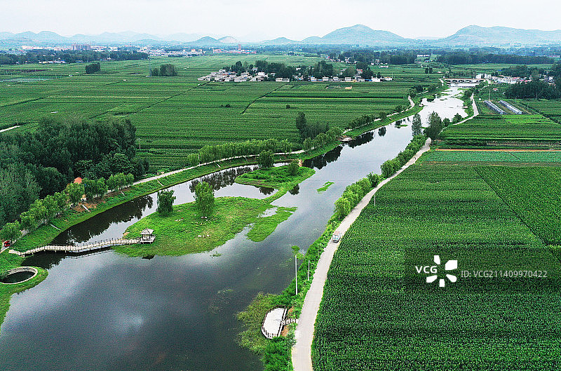 山东省枣庄市山亭区桑村镇漷河风光图片素材