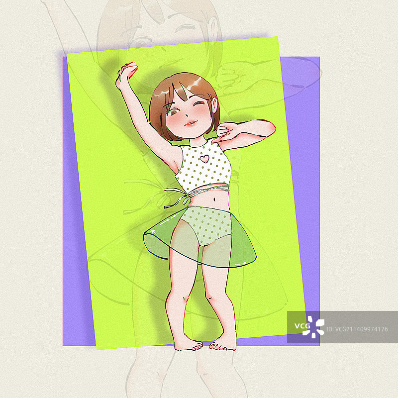 q版可爱女孩图片素材