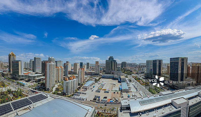 威海 环翠区 地标 航拍素材 山东 威海市 城市 商业 风光图片素材