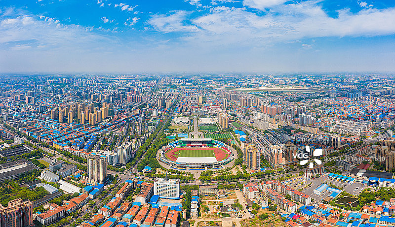孝感老城区大景航拍图片素材