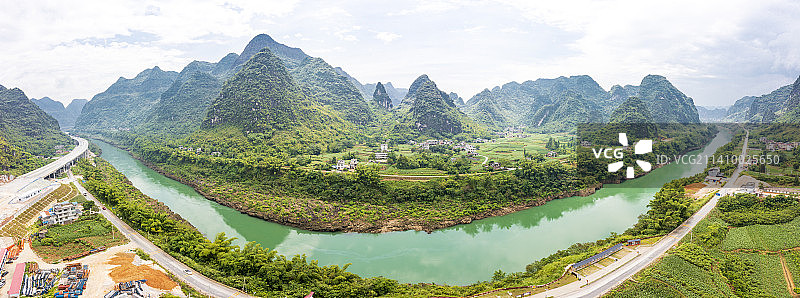 红水河马山合山景观道图片素材