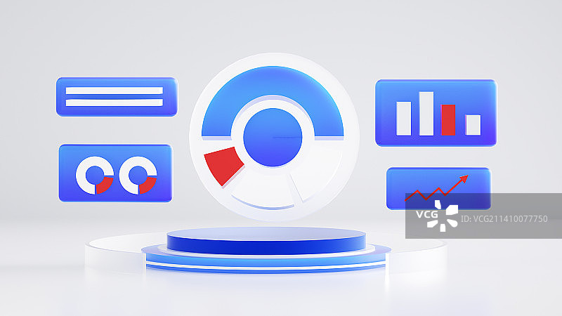 3d大数据商务风图表图片素材