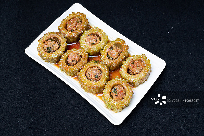 酿苦瓜中国菜品图片素材