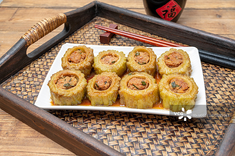 酿苦瓜中国菜品图片素材