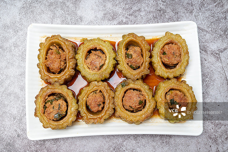 酿苦瓜中国菜品图片素材