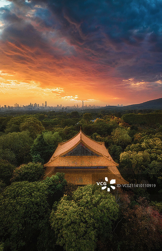 金陵晚霞图片素材