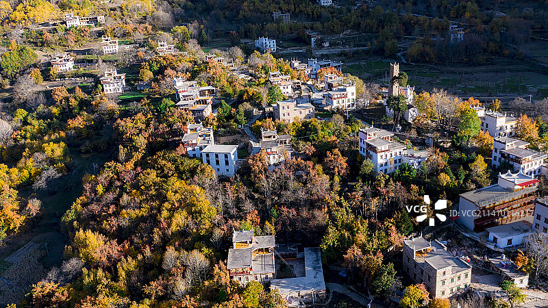 丹巴藏寨秋色图片素材