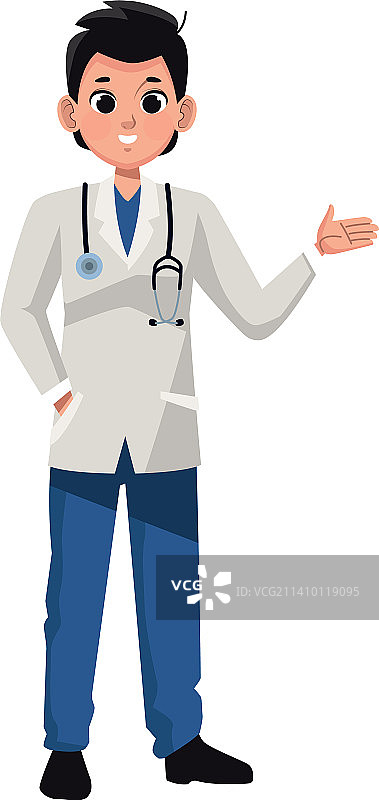 带听诊器的专业医生图片素材
