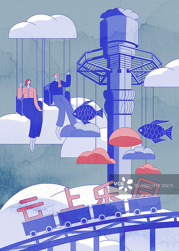 云上乐园/云上悬吊图片素材