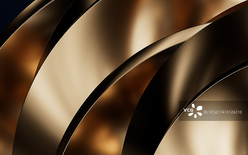 流动渐变的金属曲面3D渲染图片素材