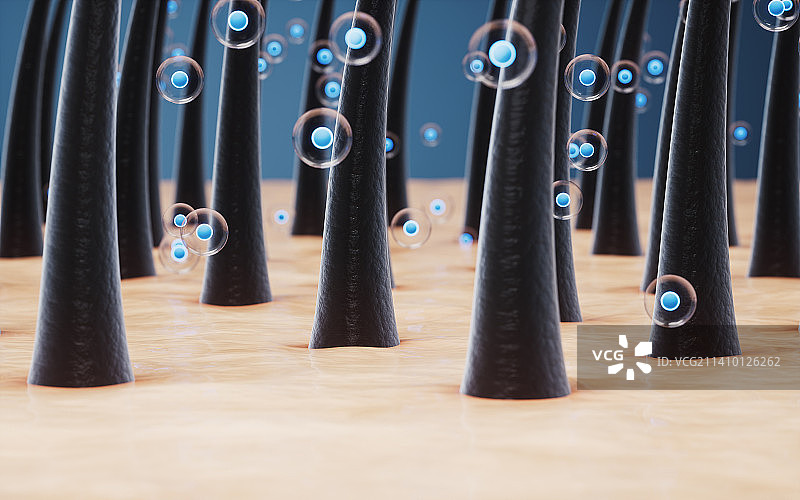 头发与护发素3D渲染图片素材