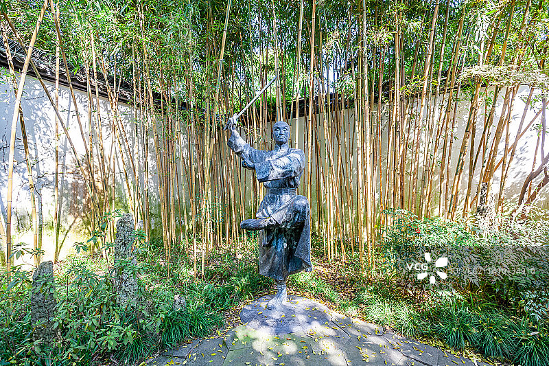 杭州西湖杨公堤盖叫天故居燕南寄庐图片素材