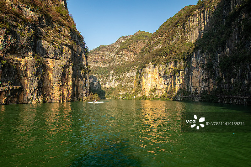重庆巫山县小三峡龙门峡、巴雾峡、滴翠峡图片素材