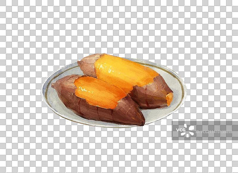 烤红薯插画元素图片素材