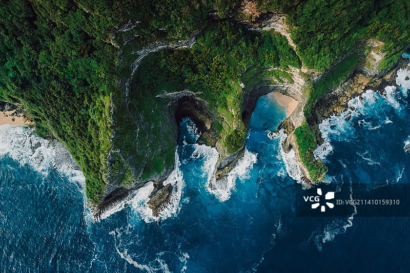 印度尼西亚巴厘岛海上航拍图片素材