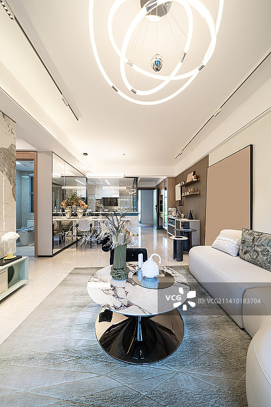 室内空间样板间内部客厅区域饭厅区域图片素材