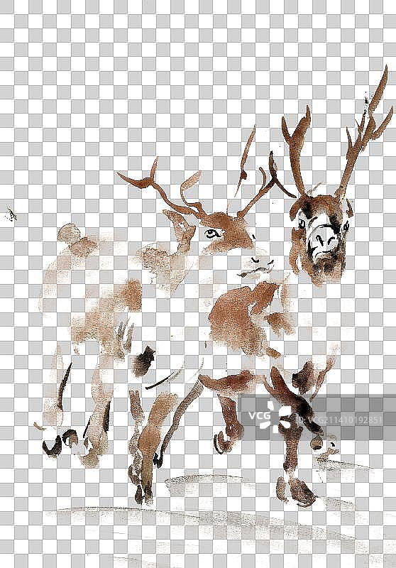 奔跑的鹿图片素材