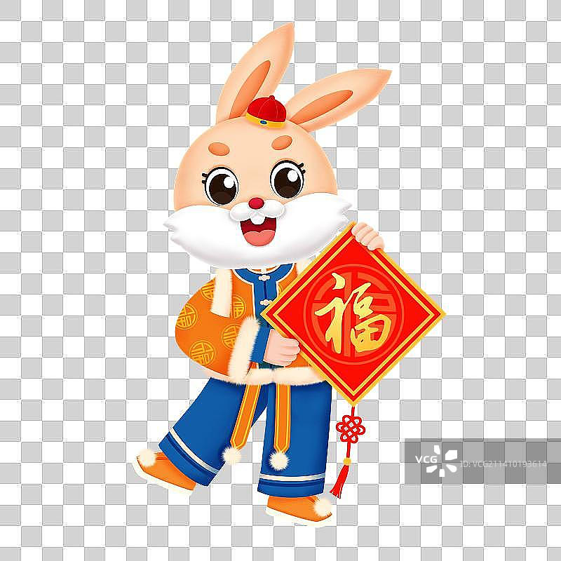 新年兔子拜年，生肖，兔年图片素材