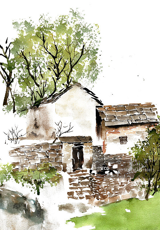 夏季的山村图片素材