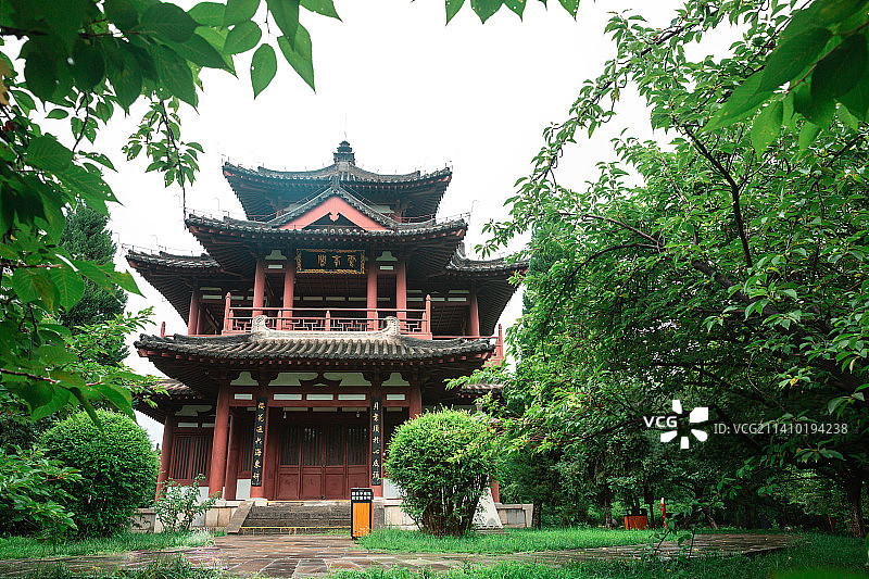 园林古建筑西安青龙寺图片素材