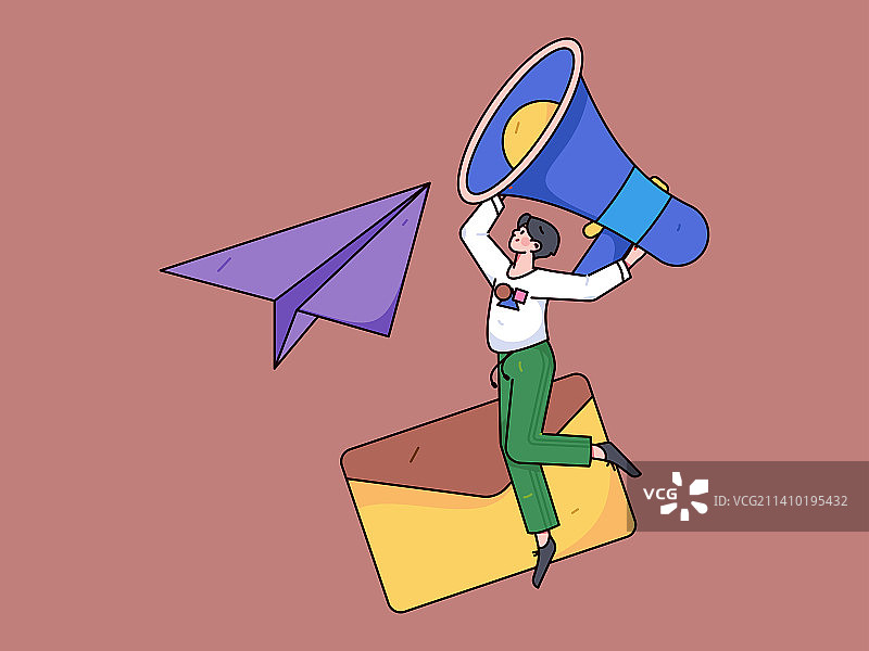 公告模板矢量创意扁平插画图片素材