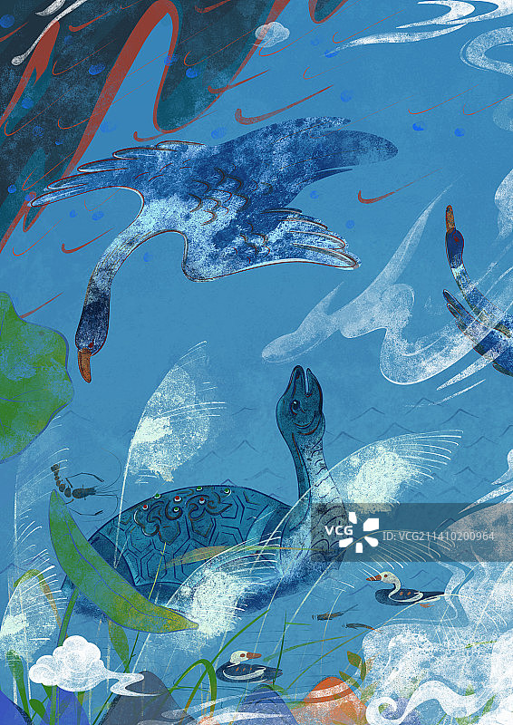 国风东方神秘文学故事敦煌壁画插图艺术图片素材