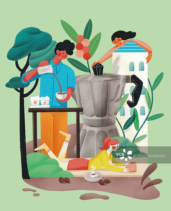 做咖啡的人图片素材