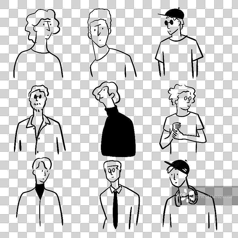 简笔画男生头像图片素材