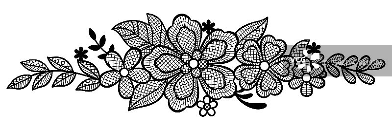 花叶蕾丝装饰元素图片素材