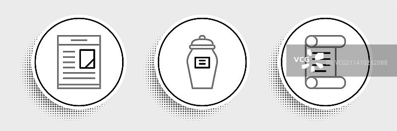 卷轴法令文书讣告图片素材