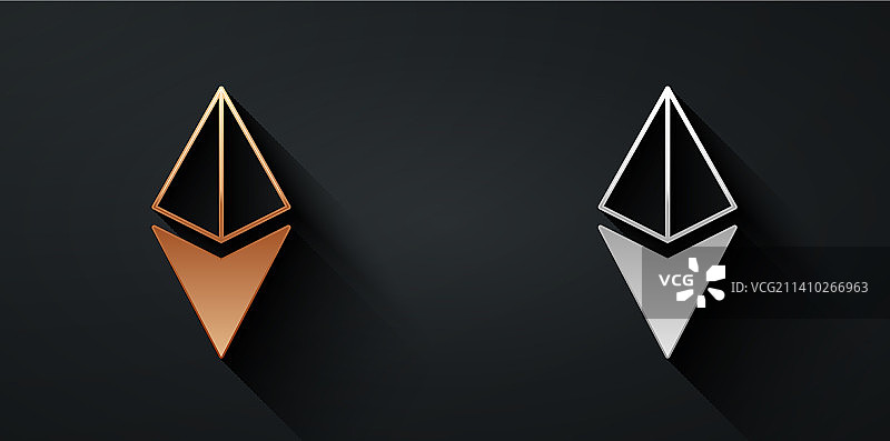 金银加密币以太坊ETH图片素材