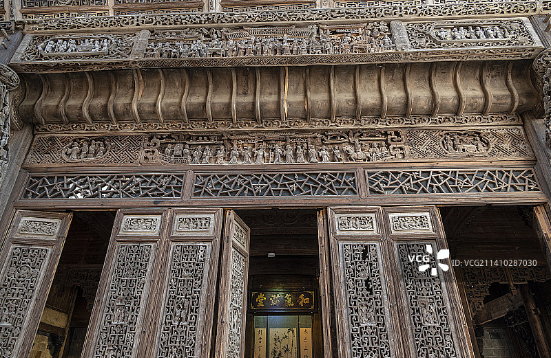 婺源古村木雕图片素材