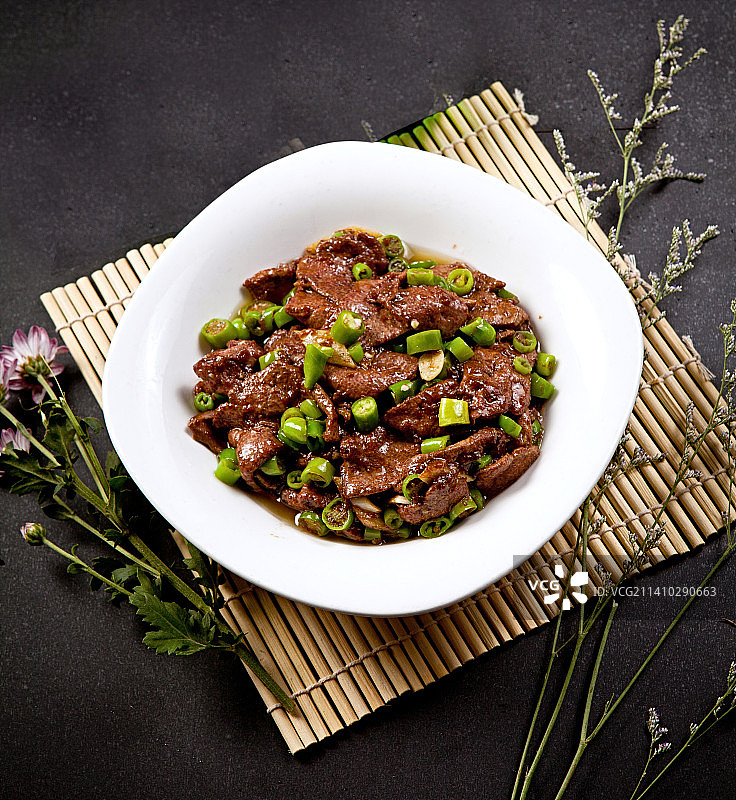 辣子炒猪肝图片素材