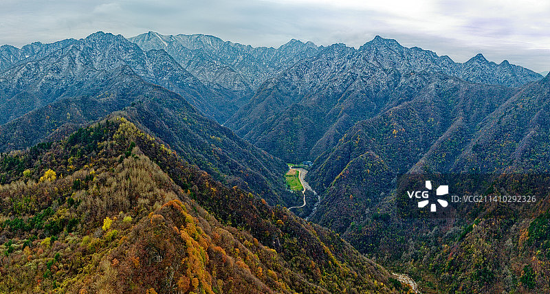 秋季陕西西安秦岭翠华山自然风光图片素材