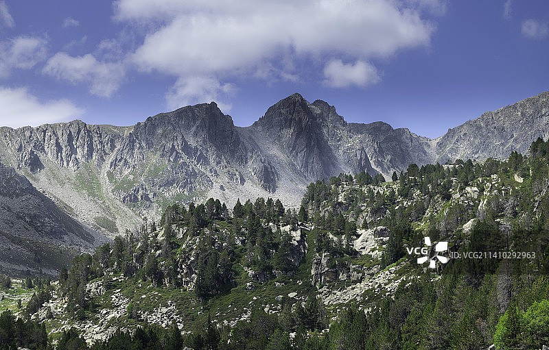 安道尔山脉全景图片素材