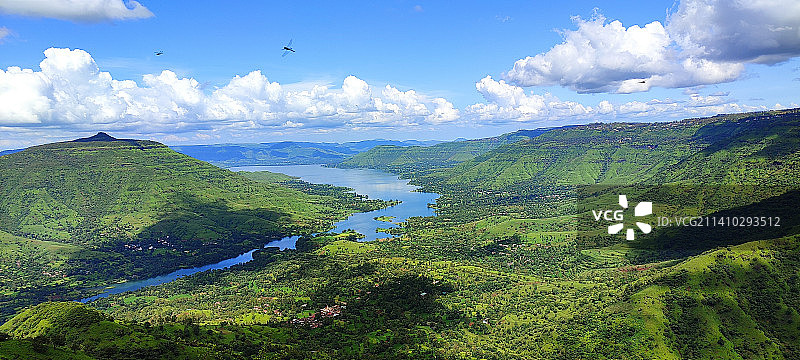 印度马哈拉施特拉邦瓦伊全景风光图片素材