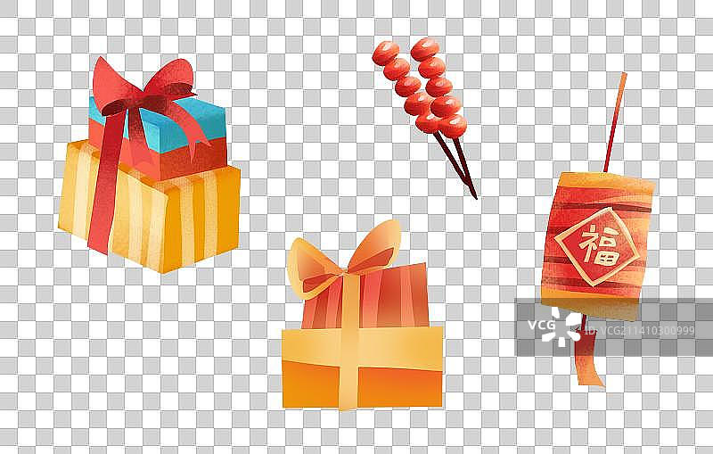 年货插画元素图片素材